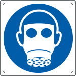 [E1353Y] E1353Y - Cartello obbligo indossare il respiratore solo simbolo EN ISO 7010