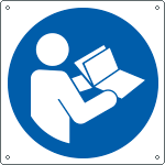 [E1393Y] E1393Y - cartello leggere le istruzioni EN ISO 7010