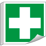 [E15101BFLX] E15101BFLX - Cartello bifacciale flessibile solo simbolo Primo soccorso EN ISO 7010