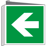 [E15104BIX] E15104BIX - Cartello bifacciale solo simbolo freccia dx/sx EN ISO 7010