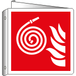 [E15106BIW] E15106BIW - cartello bifacciale solo simbolo "idrante" F019