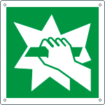 [E15112K] E15112K - Cartello emergenza rompere in caso di emerg..solo simbolo EN ISO 7010