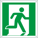 [E15153WS] E15153WS - Etichetta emergenza uscita di emergenza a ds solo simbolo EN ISO 7010