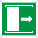 [E15158X] E15158X - Cartello emergenza porta scorrevole apertura destra EN ISO 7010 E034