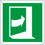 [E15231KS] E15231KS - Etichetta solo simbolo apertura a spinta dx EN ISO 7010