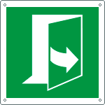 [E15233K] E15233K - cartello sicurezza tirare verso destra per aprire EN ISO 7010 E058