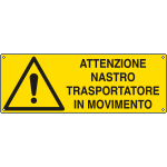 [E1706K] E1706K - Cartello pericolo nastro trasportatore in movimento EN ISO 7010
