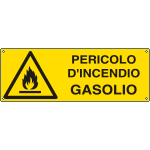 [E17112KS] E17112KS - Etichetta adesiva pericolo d'incendio gasolio EN ISO 7010
