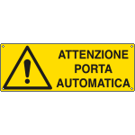 [E17113KS] E17113KS - Etichetta adesiva attenzione porta automatica EN ISO 7010