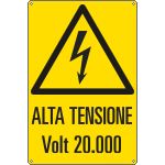 [E17120X] E17120X - Cartello pericolo alta tensione VOLT 20.000