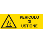 [E17124K] E17124K - Cartello pericolo di ustione EN ISO 7010