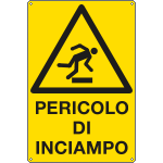 [E17127X] E17127X - Cartello pericolo di inciampo EN ISO 7010