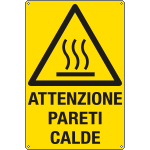 [E17131X] E17131X - Cartello pericolo pareti calde EN ISO 7010