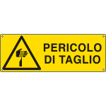 [E17137KS] E17137KS - Etichetta adesiva pericolo di taglio EN ISO 7010
