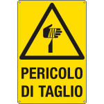 [E17137X] E17137X - Cartello pericolo di taglio EN ISO 7010