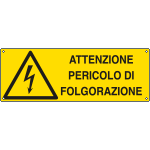 [E1731KS] E1731KS - Etichetta adesiva attenzione pericolo folgorazione EN ISO 7010