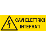 [E1737K] E1737K - Cartello pericolo cavi  elettrici interrati EN ISO 7010