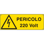 [E1739K] E1739K - Cartello pericolo 220 Volt. EN ISO 7010