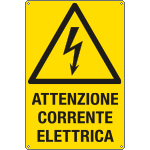 [E1743X] E1743X - Cartello pericolo attenzione corrente elettrica EN ISO 7010