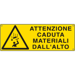 [E1756KS] E1756KS - Etichetta adesiva attenzione caduta materiali alto