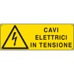 [E1781KS] E1781KS - Etichetta adesiva cavi elettrici in tensione EN ISO 7010