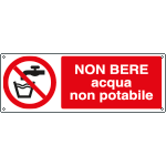 [E1806K] E1806K - Cartello divieto non bere acqua non potabile EN ISO 7010