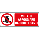 [E18340KS] E18340KS - Etichetta adesiva vietato appoggiare carichi pesanti EN ISO 7010