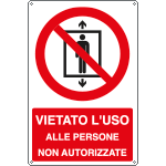 [E1846Y] E1846Y - cartello vietato l'uso a persone non autorizzate EN ISO 7010