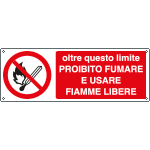 [E1874K] E1874K - Cartello oltre questo limite proibito fumare EN ISO 7010