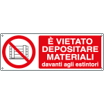 [E1882K] E1882K - Cartello vietato depositare materiali davanti estintori EN ISO 7010