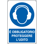 [E1906Y] E1906Y - Cartello obbligo proteggere l'udito EN ISO 7010