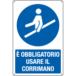 [E191201X] E191201X - cartello usare il corrimano EN ISO 7010
