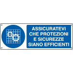 [E1913K] E1913K - cartello controllare efficienza protezioni sicurezza EN ISO 7010