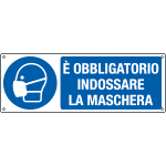 [E191601KS] E191601KS - cartello indossare la maschera EN ISO 7010