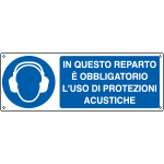 [E1940KS] E1940KS - Etichetta obbligo in reparto uso protezion acustiche EN ISO 7010