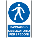 [E1956X] E1956X - cartello passaggio obbligligatorio per pedoni EN ISO 7010