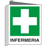 [E20102BIX] E20102BIX - Cartello bifacciale Infermeria EN ISO 7010