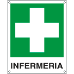 [E20102KS] E20102KS - Etichetta adesiva emergenza infermeria UNI ISO 7010