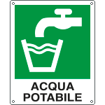 [E20108X] E20108X - cartello emergenza acqua potabile EN ISO 7010