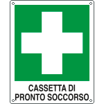 [E20114X] E20114X - Cartello emergenza cassetta pronto soccorso simbolo+testo EN ISO 7010