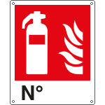 [E20121KS] E20121KS - Etichetta adesiva estintore N. EN ISO 7010