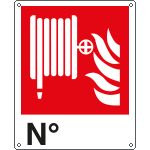 [E20160K] E20160K - Cartello antincendio lancia antincendio n. simbolo+testo EN ISO 7010
