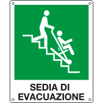 [E20193X] E20193X - Cartello emergenza sedia di evacuazione EN ISO 7010 E060
