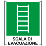 [E20199X] E20199X - Cartello emergenza scala di evacuazione EN ISO 7010 E059