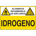 [E2701] E2701 - Cartello pericolo IDROGENO EN ISO 7010