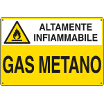 [E2727] E2727 - Cartello sostanze pericolose GAS METANO EN ISO 7010