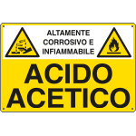 [E2747] E2747 - Cartello sostanze pericolose ACIDO ACETICO EN ISO 7010