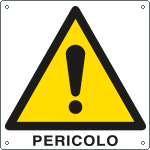 [E400101W] E400101W - Cartello pericolo generico EN ISO 7010