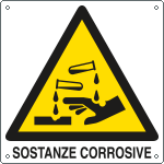 [E400502K] E400502K - Cartello pericolo sostanze corrosive EN ISO 7010