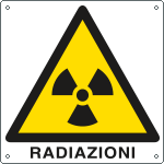 [E400601X] E400601X - Cartello pericolo radiazioni EN ISO 7010
